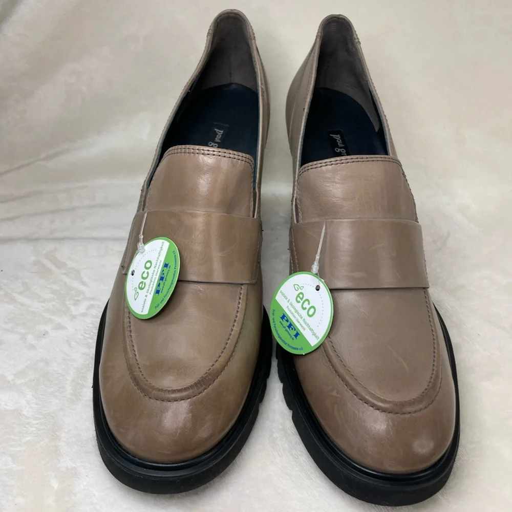 $450 PAUL GREEN NINA LOAFER PUMP‎ ANTELOPE STAR LEATHER 8 AU/ 10.5 US, (G 764)
